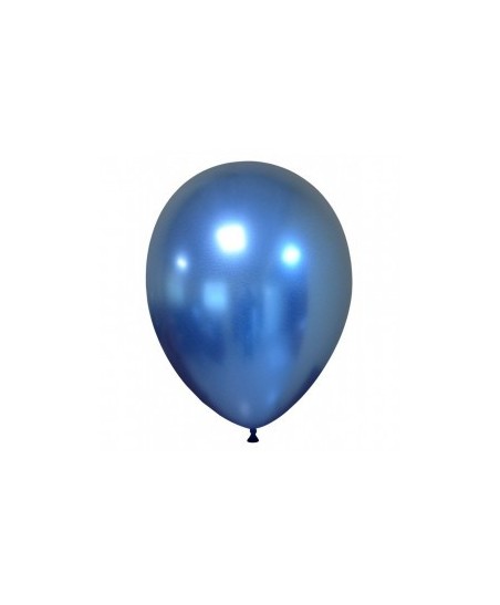 Mini Ballon Latex Chromé Bleu 18cm