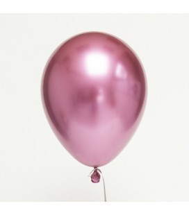 Mini Latexluftballon Chrom-Rosa 18cm