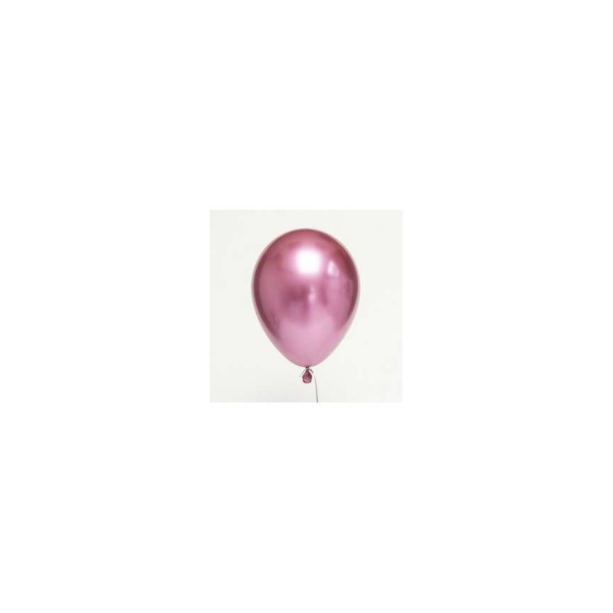 Mini Ballon Latex Chromé Rose 18cm