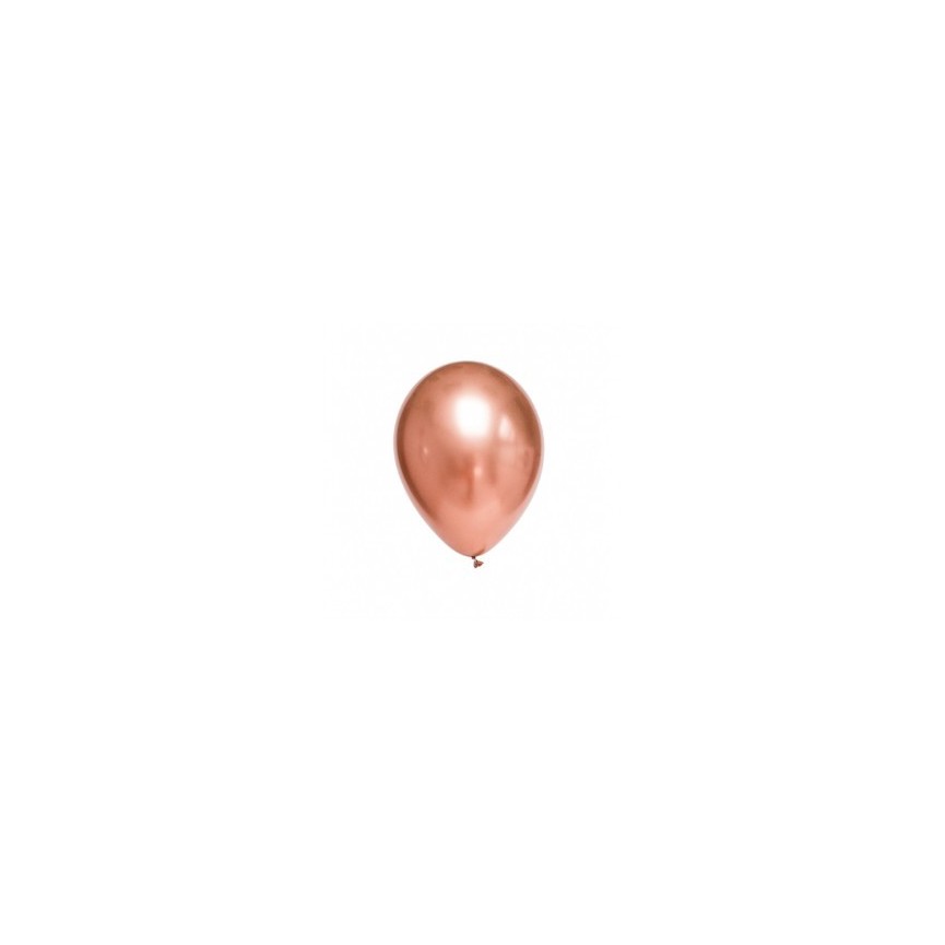 Mini Ballon Latex Chromé Rose Gold 18cm