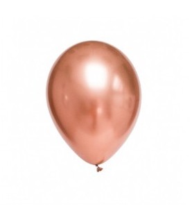 Mini Ballon Latex Chromé Rose Gold 18cm