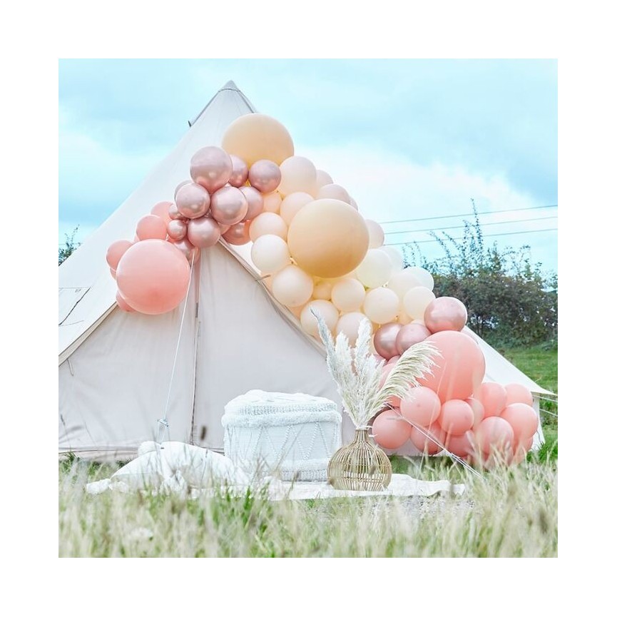 Luxe Peach, Nude and Rose Gold Balloon Arch Kit