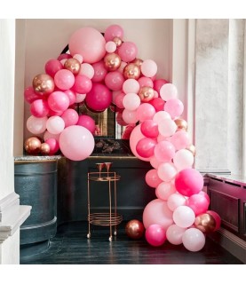 Kit Luxe Guirlande de Ballons Rose & Rose Gold