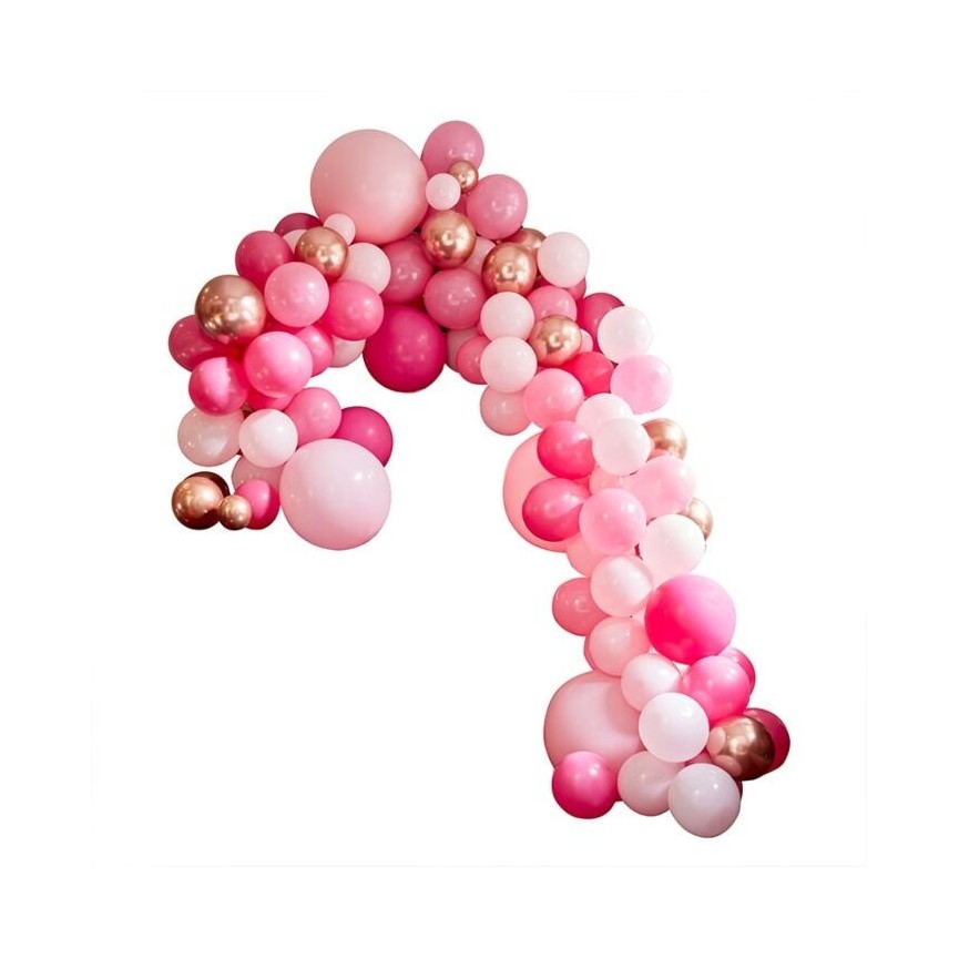 Arche Guirlande de Ballons, Blancs, Pêche, Rose Gold, Ginger Ray - Aux Feux  de la Fête - Paris