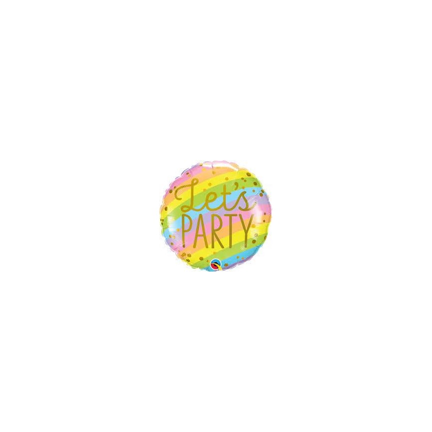 Folienluftballon Let's Party Rainbow