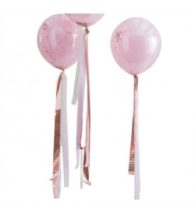 Peach & Rose Gold Balloon Tail Streamers