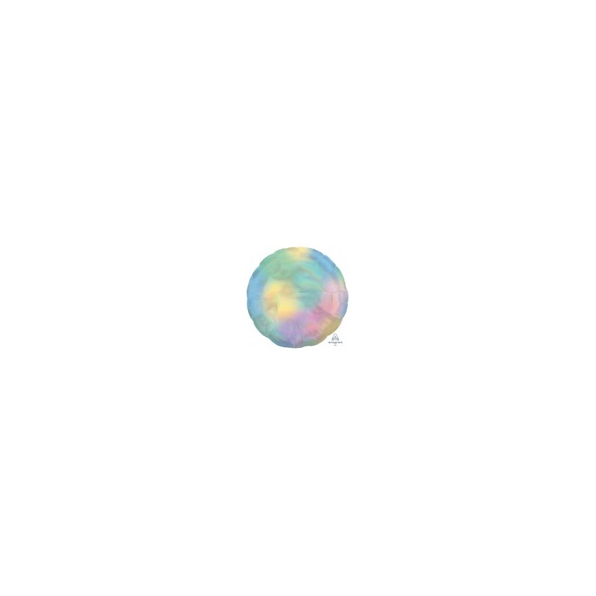 Ballon Alu Holographique Irisé Pastel Rond