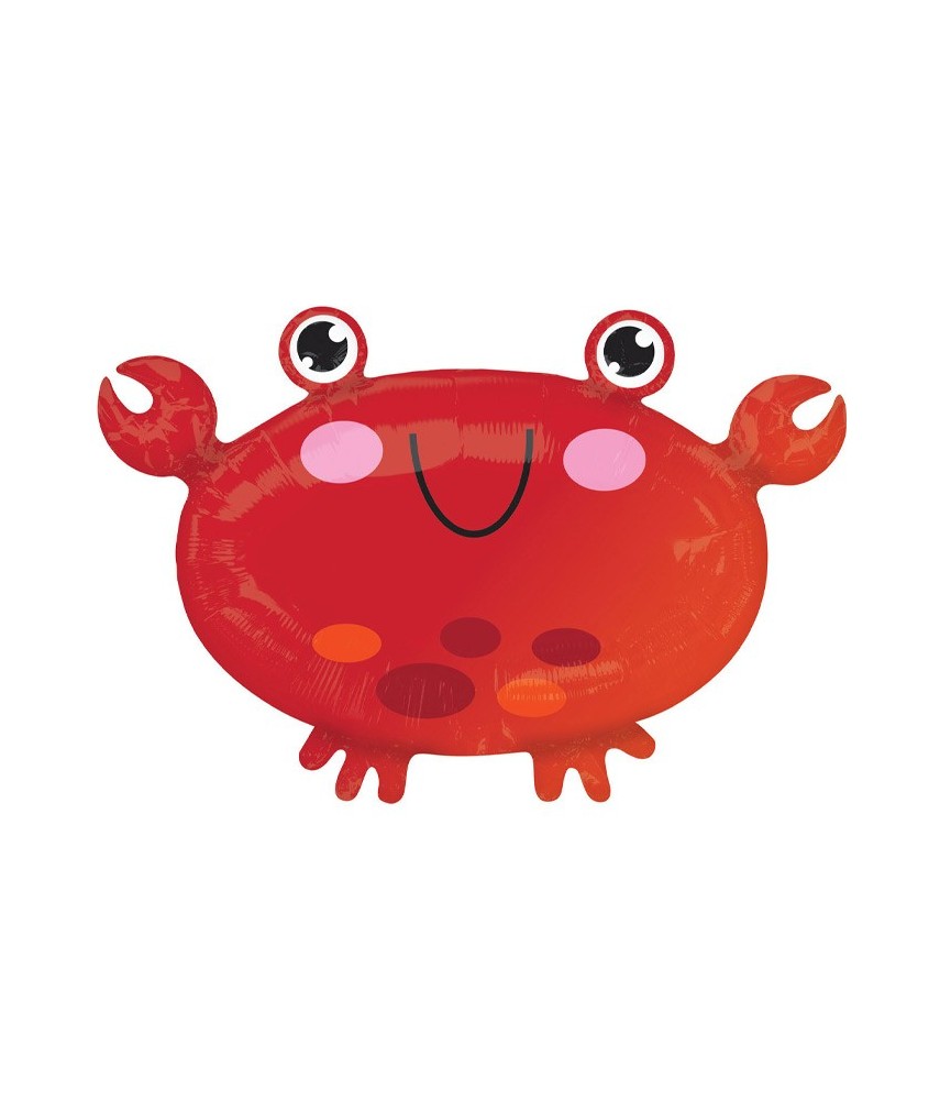 Cute Crab Mylar Foil Balloon