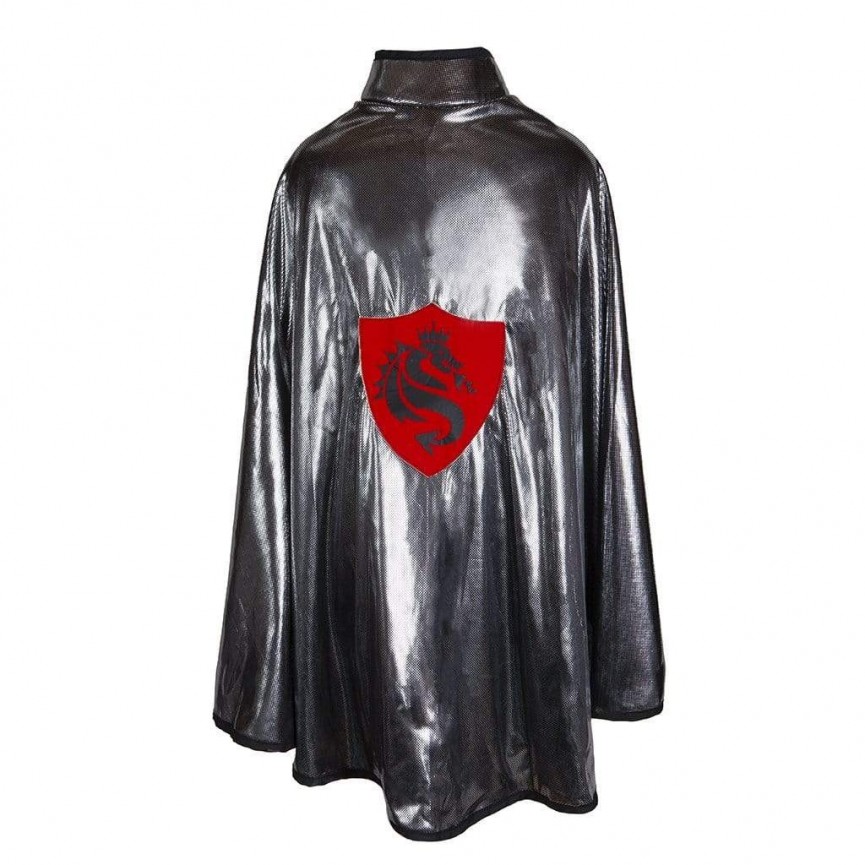 Dragon Knight Green/Silver Reversible Cape 5-6 years