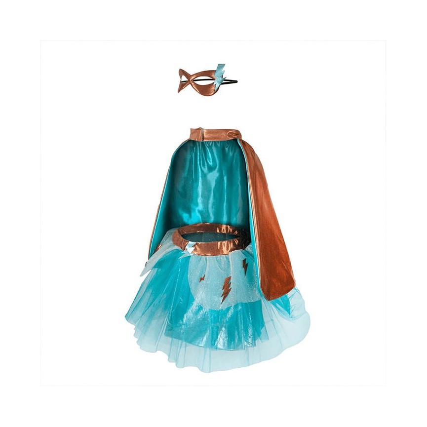 Set Tutu/Cape/Masque Super Héro Sarcelle 4-6 ans