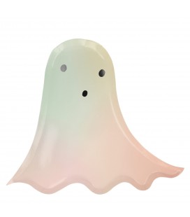 8 Pastel Halloween Ghost Plates