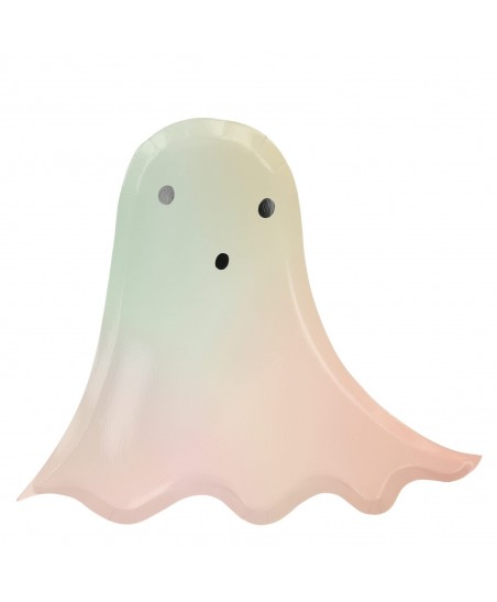 8 Pastell Halloween Geist-Teller