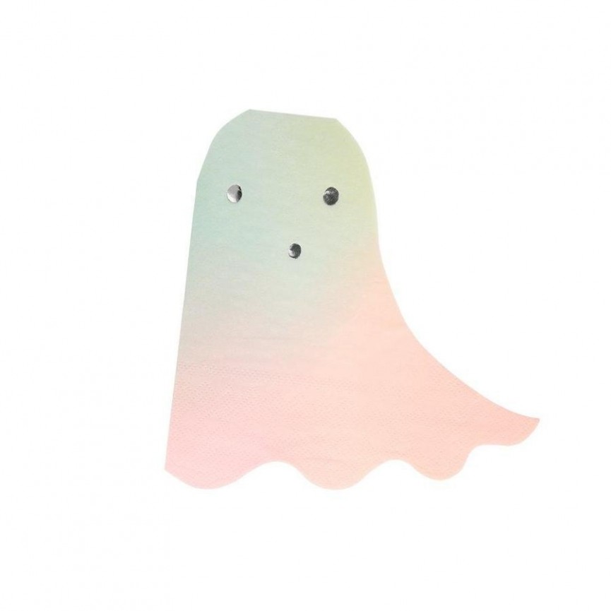 16 Serviettes de table Fantôme Halloween Pastel