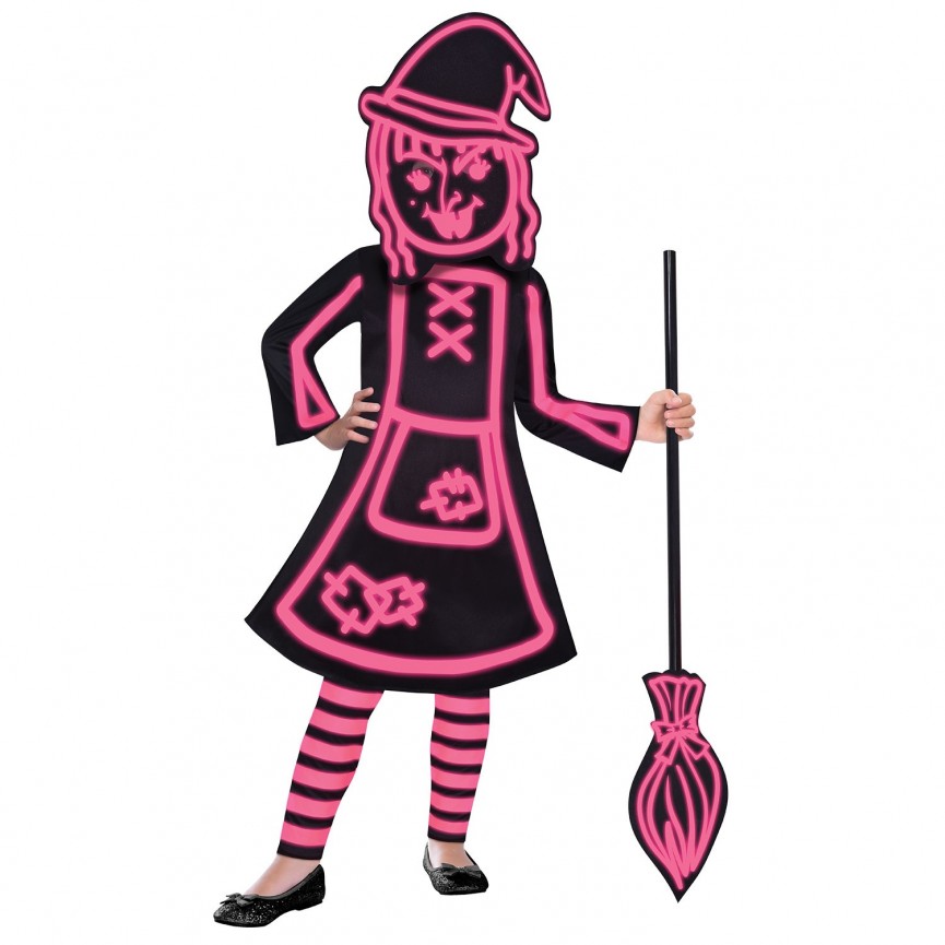 Glow in the Dark Stick Witch Costume