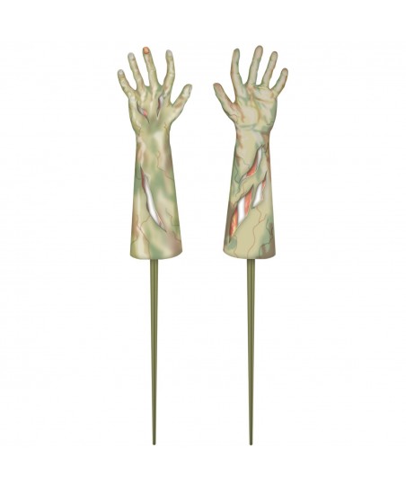 2 Lawn Signs Zombie Hands