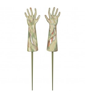 2 Lawn Signs Zombie Hands