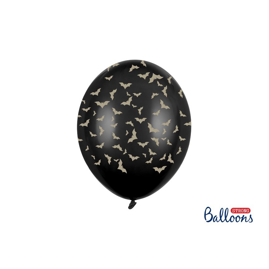 Ballon Noir Pastel avec Chauves-Souris