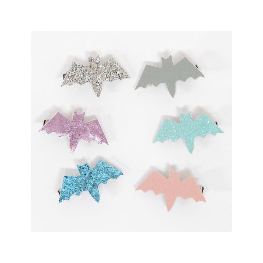 6 Bat Hair Clips