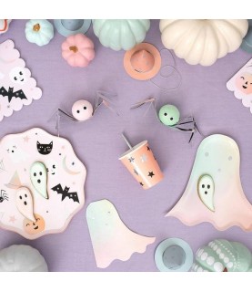 8 Assiettes Fantôme Halloween Pastel
