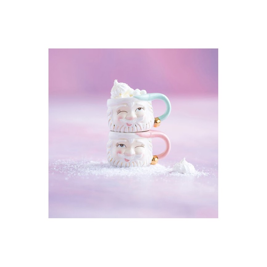 Papa Noël Mugs Set pink/mint