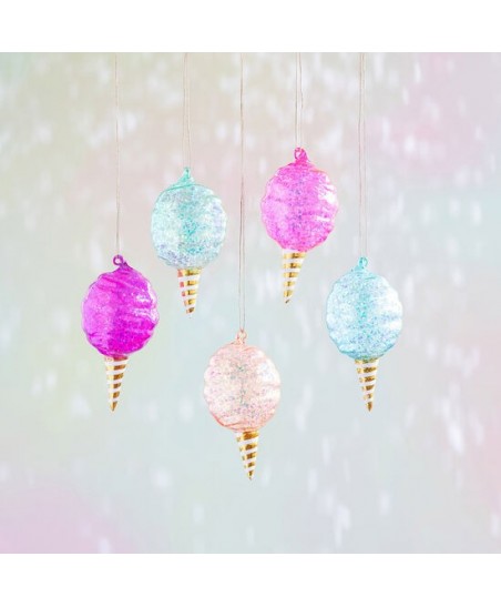 5 Cotton Candy Christmas Ornement