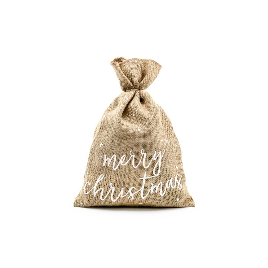 Hessian Merry Christmas Santa Sack