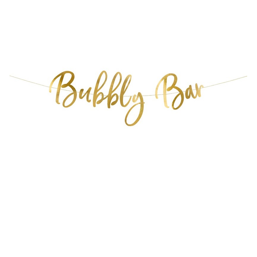 Bubbly Bar Gold Banner