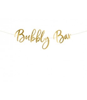 Bubbly Bar Gold Banner