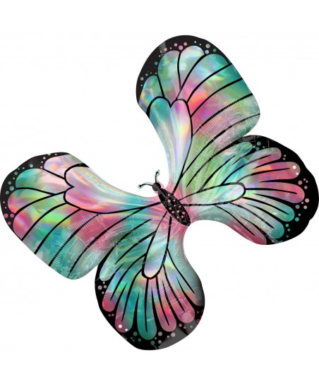 Holographic Butterfly Mylar Balloon