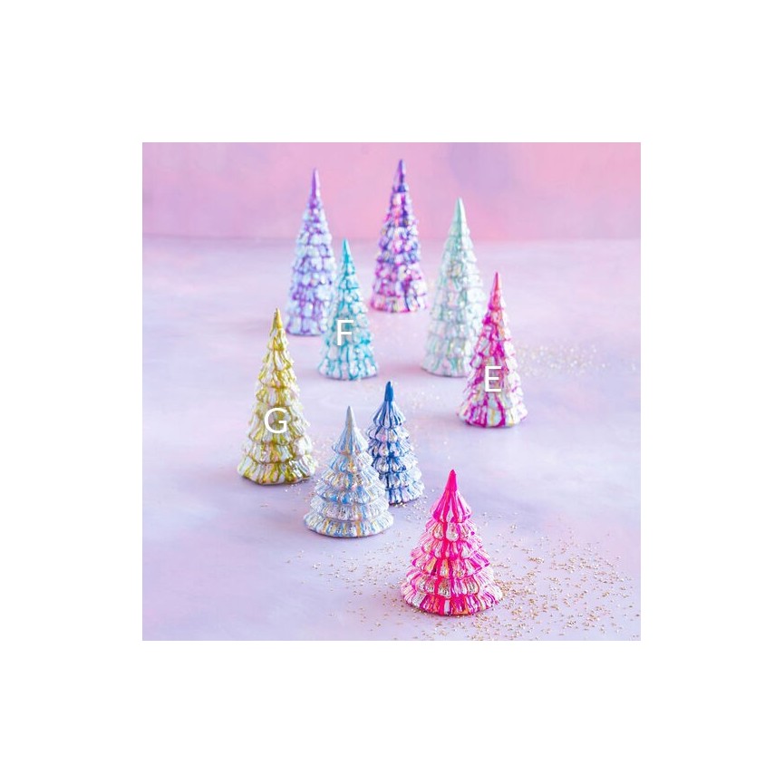 12 Assorted Marble Christmas Trees