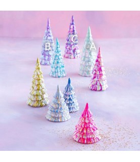 12 Assorted Marble Christmas Trees