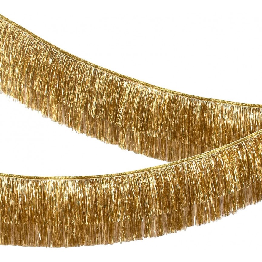 Gold Tinsel Fringe Garland