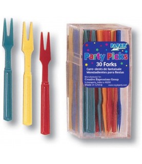 30 Color Cocktail Forks