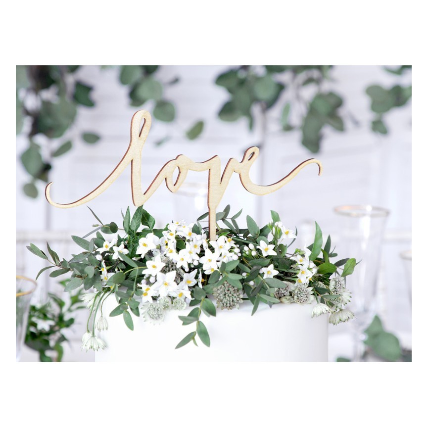 Cake Topper 'Love' aus Holz