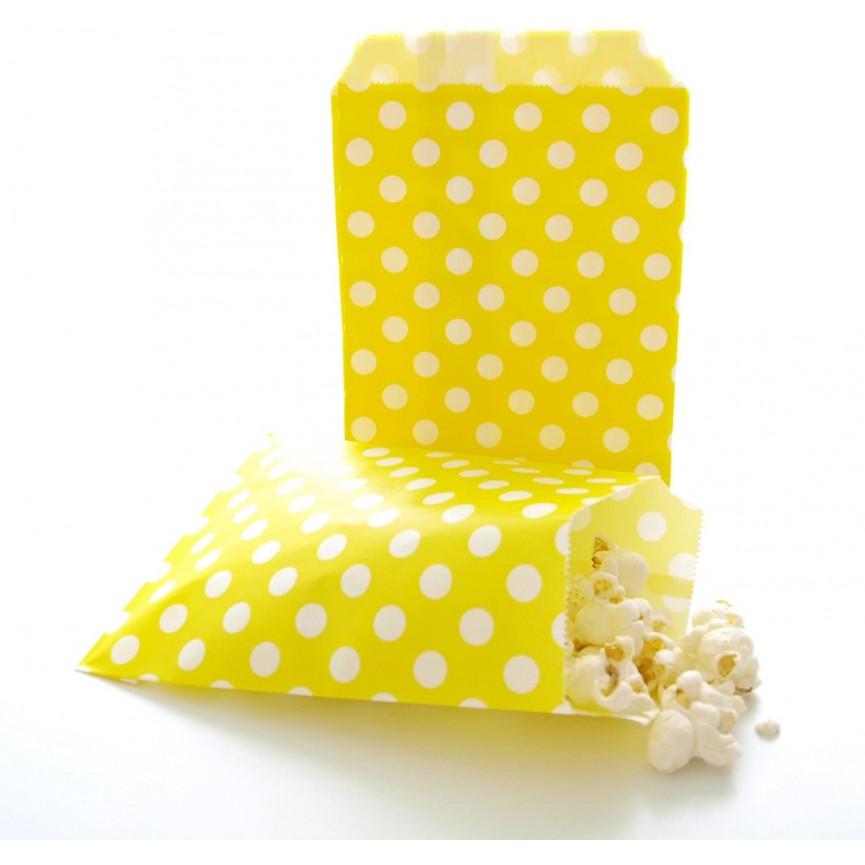 Yellow Dots Treat Bags