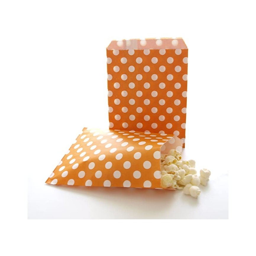 Orange Dots Treat Bags