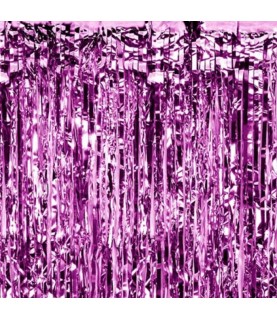Purple Foil Fringe Party Curtain