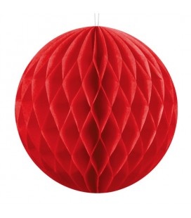 Large Red Honeycomb Ball