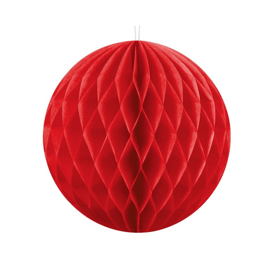 Large Red Honeycomb Ball