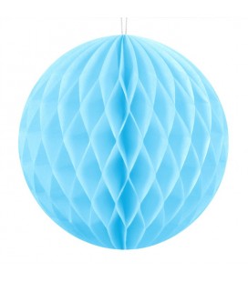 Large Light Blue Honeycomb Ball