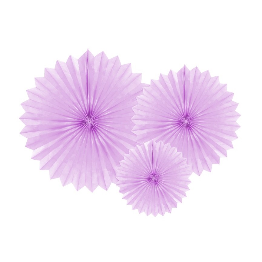 3 Rosetten - Lavendelblau