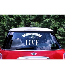"All you need is Love" Car Sticker