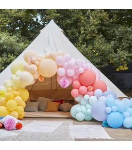Arche de Ballons Lumineuse avec Nids d'Abeilles (Kit Luxe)