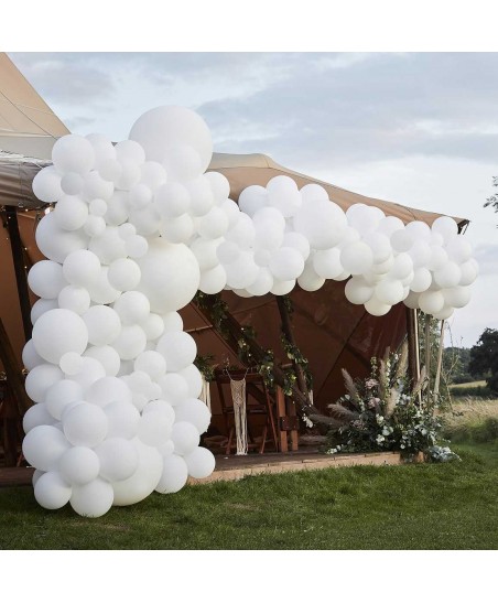 Weißer Luftballonbogen (Luxus Bausatz)
