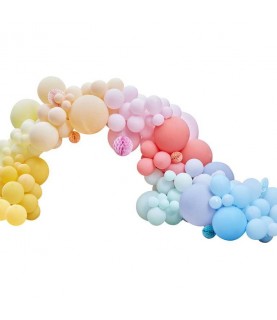 Luxe Bright Balloon Arch with Paper Honeycombs (Kit)