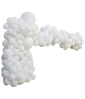 Weißer Luftballonbogen (Luxus Bausatz)