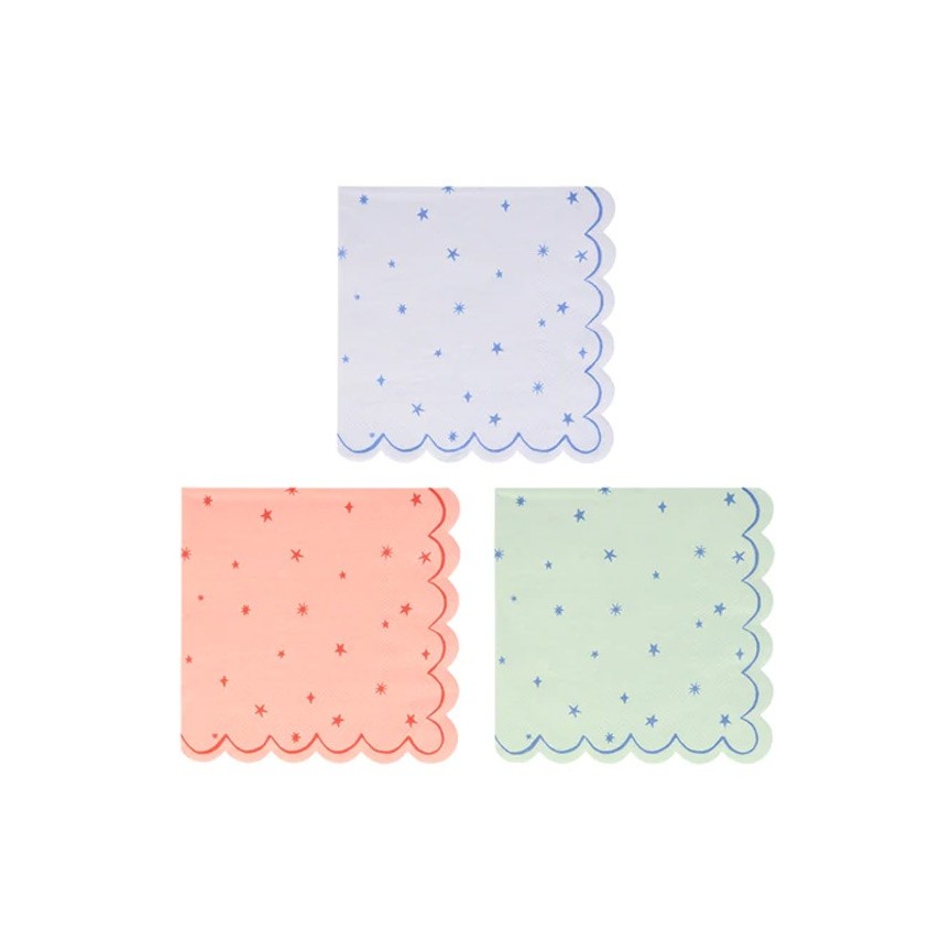 16 Star Pattern Large Napkins