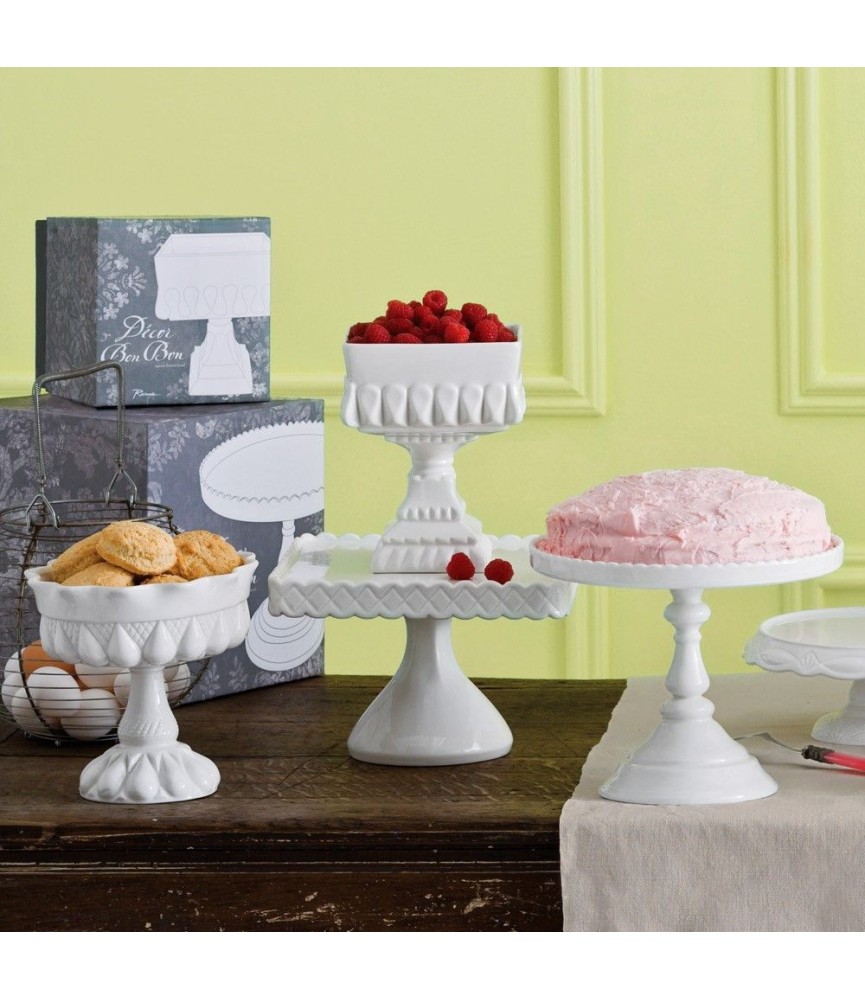 Kuchenständer 2-etagig 22 Cm Hoch – Porzellan Mit Bird & Rose Design, Inkl. Metallständer