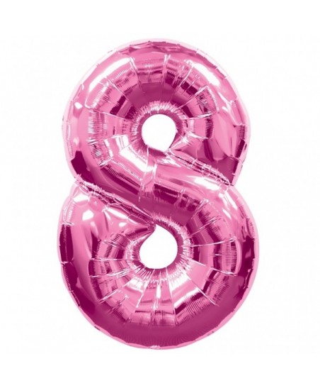Pink Mylar Ballon Number 8