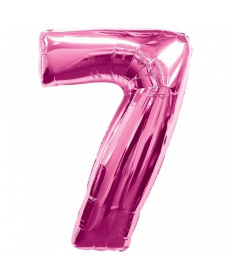 Pink Mylar Ballon Number 7